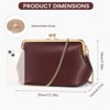 Women's Kiss Lock Crossbody Bag PU Medium Handbags Kiss Clasp Crossbody Shoulder Bags Tote Purse Messenger Handbag - 2 of 4