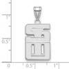 Black Bow Jewelry 10k White Gold Southern Illinois Salukis NCAA Large Pendant - 3 of 4
