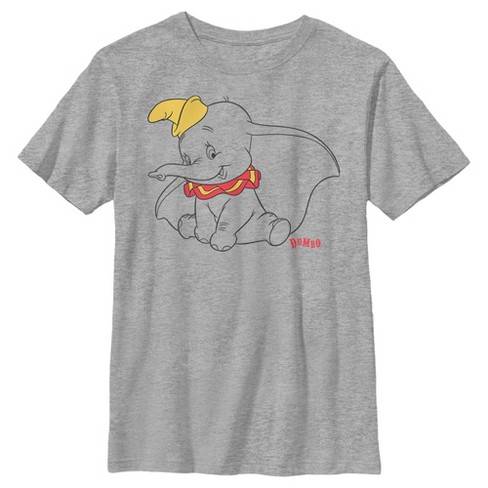 Boy's Dumbo Sitting Cutely Outline T-shirt : Target