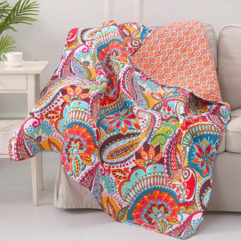 Rhapsody Quilted Throw - Multicolor - Levtex Home : Target