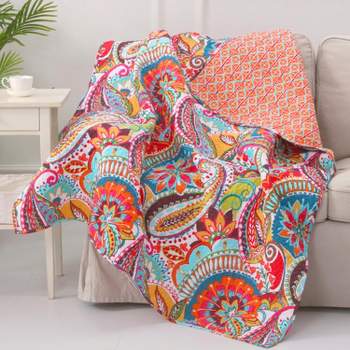 Rhapsody Quilted Throw - Multicolor - Levtex Home