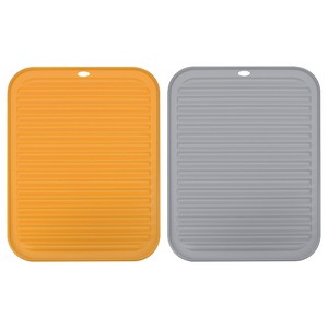Unique Bargains Dish Drying Mat Set Reusable Sink Drain Pad Heat Resistant Suitable for Kitchen 2 Pcs - 1 of 4