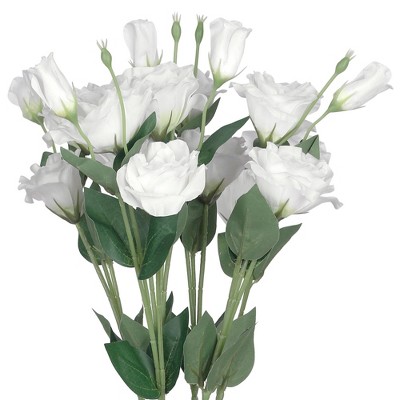 REGALWOVEN Home Decor Artificial Eustoma Lisianthus Long Stem Flowers 26" 6 Pcs