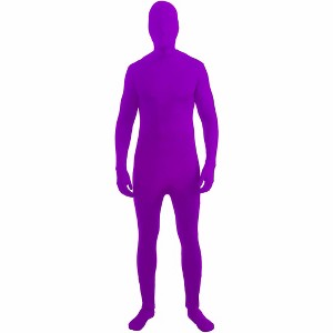 Forum Novelties Disappearing Man Neon Purple Stretch Costume Jumpsuit Teen - 1 of 1