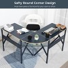 FurnitureR L-Shaped Computer Desk for Home Office, 49.2 Inch Corner Gaming Desk with Metal Frame, Workstation for for Gaming, Study, or Writing - 3 of 4