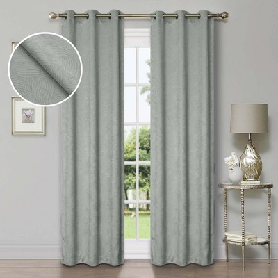 Modern Geometric Waves Room Darkening Semi-Blackout Curtains, Set of 2 by Blue Nile Mills