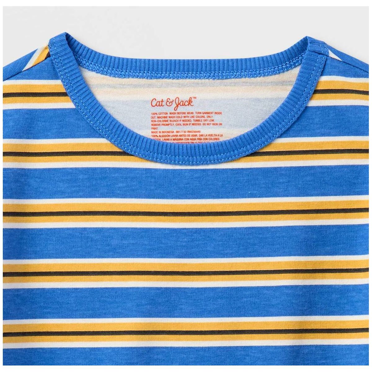 Toddler Boys' Short Sleeve Striped Relaxed Fit T-Shirt - Cat & Jack™ - thumbnail 3