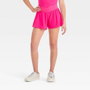 Girls' Crossover Waistband Shorts - All In Motion™ - 1 of 3