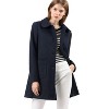 INSPIRE CHIC Women's Turn Down Collar Single Breasted Winter Outwear Overcoat - 2 of 4