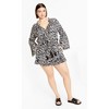 Women's Plus Size Erica Print Playsuit - black | CITY CHIC - 3 of 4