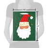 13" Large Christmas Gift Bag Santa on Green - 3 of 3