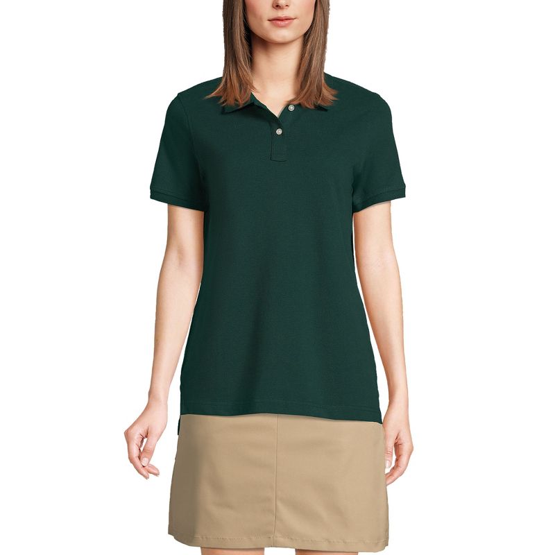 School Uniform Young Women's Tall Short Sleeve Mesh Polo Shirt, 3 of 5