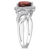 EVERLY JEWELRY | Sterling Silver 1/10 CT Diamond TW And 1 3/8 CT TGW Garnet Heart Ring - 2 of 4