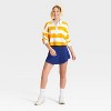Women's Game Day Striped Cropped Long Sleeve Polo T-Shirt - JoyLab™ - 3 of 3