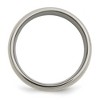 Black Bow Jewelry Men's 10mm Titanium & 14k Gold Inlay Polished Domed Band - 2 of 4