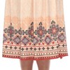 Plus Size Pleated Skirt with Border Prints - 4 of 4