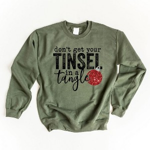 Simply Sage Market Women's Graphic Sweatshirt Tinsel In A Tangle Bulb - 1 of 2