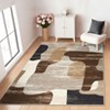 Machine Washable Contemporary Abstract Area Rug Low Pile Stain & Slip Resistant Pet Friendly Floor Cover - 2 of 4