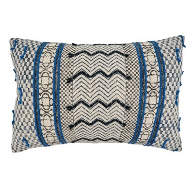 Blue boho clearance pillow