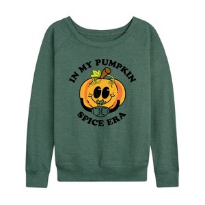 Women's - Instant Message - Fall Lightweight French Terry Wide Neck Long Sleeve Graphic Shirt - 1 of 4