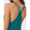 cheibear Women's Sleeveless Racer Back Full Slip Camisole Midi Nightgowns - 4 of 4