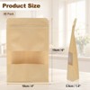Unique Bargains Kraft Paper Zip Closure Clear Window Food Storage Containers 40 Pcs - 2 of 4
