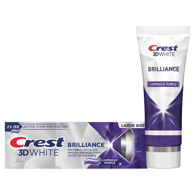 Crest 3D White Brilliance Luminous Purple Toothpaste - 4.6oz, 1 of 10