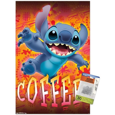 Trends International Disney Lilo And Stitch - Hearts Unframed Wall Poster  Print Clear Push Pins Bundle 22.375 X 34 : Target