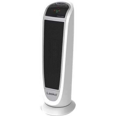 Lasko 5165 Portable Electric 1500 Watt Room Oscillating Ceramic Tower Space Heater with Remote, Adjustable Thermostat, Digital Controls, and Timer