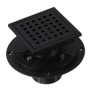 Unique Bargains 304 Stainless Steel Flange Square Rapid Drainage Shower Drain - 1 of 4