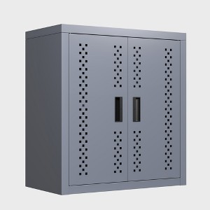 Metal Wall Storage Cabinet, Wall Mounted Garage Storage Cabinet, Floating Tool Cabinet with Adjustable Shelf, Metal Tool Organizer for Kitchen - 1 of 4