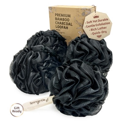 Spongentle Loofah Bath Sponge, Exfoliating Scrubber for Bath & Shower, Ideal for Women & Men