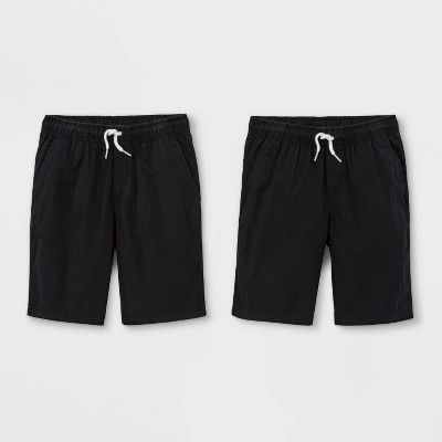 Boys' 2pk Pull-on Woven Shorts - Cat & Jack™ Black/black L Husky : Target