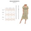 August Sky Women's Short Flounce Sleeves Floral Smocked Midi Dress - 4 of 4