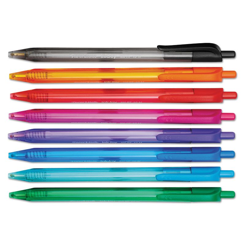 Paper Mate InkJoy 100 RT Retractable Ballpoint Pen 1mm Assorted 8/Pack 1945935, 3 of 9