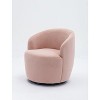 CAVINAS Accent Chair Small Barrel Chair Teddy Fabric Upholstered Armchair with Back Single Sofa Chair, Accent Chair for Small Spaces - 4 of 4