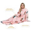Catalonia Women Men Funny Printed Wearable Blanket Long Robe, Soft Fleece Mink Micro Plush Wrap Snuggie Blanket for Adult, Cozy Gift for Woman Man - 3 of 4