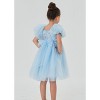 2Bunnies Girls Babydoll Sequin Bodice Tulle Bow Princess Dress - 4 of 4