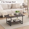 Coucheta 40 Inch Farmhouse Coffee Table with Storage Shelf, Durable Steel Frame, Multi-functional, Easy Assembly - 4 of 4