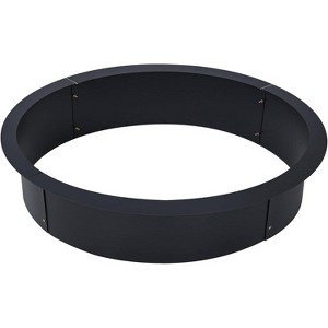 Coucheta 32 Inch Outdoors Camping Firepit Ring, Wood Burning Fire Pits, Round Heavy Duty Firepits Ring with Tongs for Outdoor Park, Backyard - 1 of 4