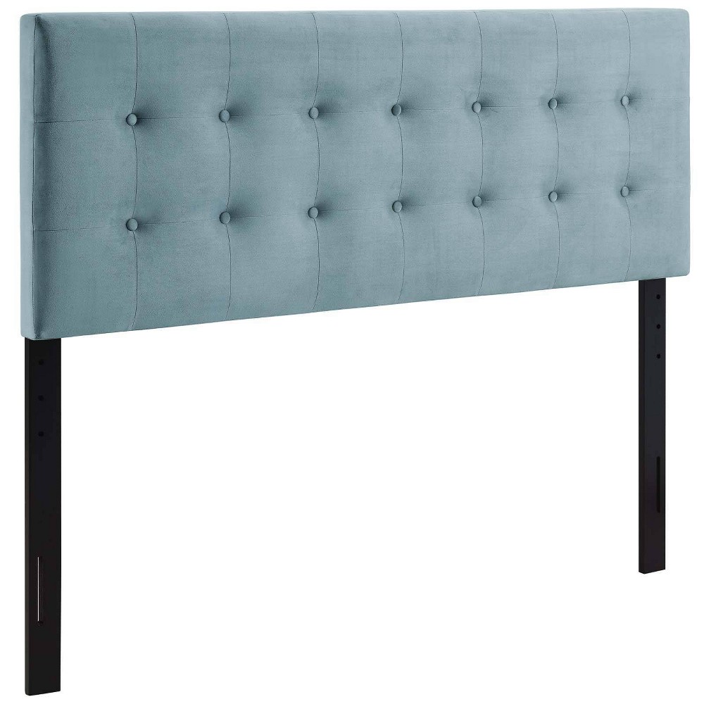 Photos - Bed Frame Modway Queen Emily Biscuit Tufted Performance Velvet Headboard Light Blue - Modwa 