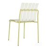 GlasFlength Accent Chairs Modern Striped Seating Waterproof Construction Sturdy Metal Legs For Patio Cafe Terrace, White, 21.06"*22.24"*32.28" - 3 of 4