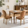 Okak French Style Dining Chairs Set of 2, Solid Wood Frame with Antique Painting & Velvet Upholstery, Nailhead Trim & Steel Spring Cushion - 3 of 4