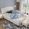 FUFU&GAGA Modern Beige Queen Upholstered Bed Frame,TB117-Certified,Diamond Tufted Headboard,Durable & Eco-Safe - 2 of 4