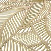 Wrapables Vinyl Metallic Colored Placemats for Weddings, Parties, Special Events (Set of 4), Champagne Rectangle Leaves - 2 of 4