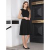 INSPIRE CHIC Women's Sleeveless A Line Crew Neck Business Work Flare Dresses - 3 of 4