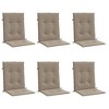 vidaXL Lowback Chair Cushion Set of 6 Green Oxford fabric (100% polyester) - 3 of 4