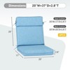 Aoodor Outdoor High Back Dining Chair Cushion Set, Water Proof & Stain Resistant Polyester Fabric Cover with Ties and Zipper, Set of 4 - 4 of 4
