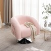 NicBex Mid-Century Modern Accent Chair with Brown Faux Leather,Living Room Chair with Deep Cushions and Wide Armrests for Bedroom,Office - 4 of 4