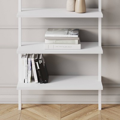 Theo Ladder Bookcase - Matte White - Thumbnail 4